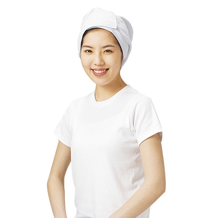 라인 사각 헤어터번, 화이트(ST402), 1개 