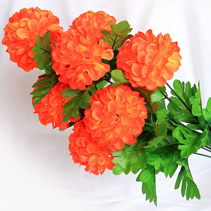 
                                                        조아트 조화 7송이 대국 꽃다발, 오렌지
                                                    