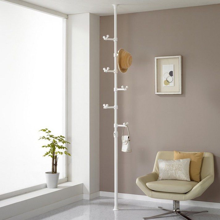  리빙스타 방울 폴 행거, 화이트 