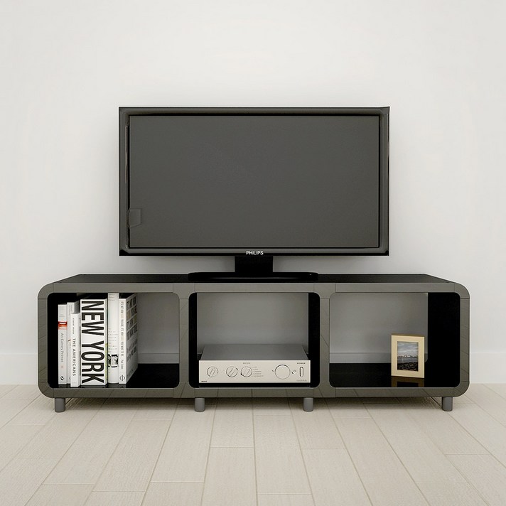 
                                                        큐빅스 2 TV장식장 삼이 3단 봉 S, all블랙
                                                    