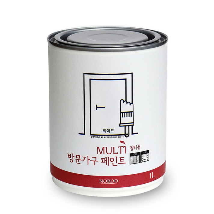  하우홈 노루 방문가구용 수성페인트 화이트 1L, 1개 