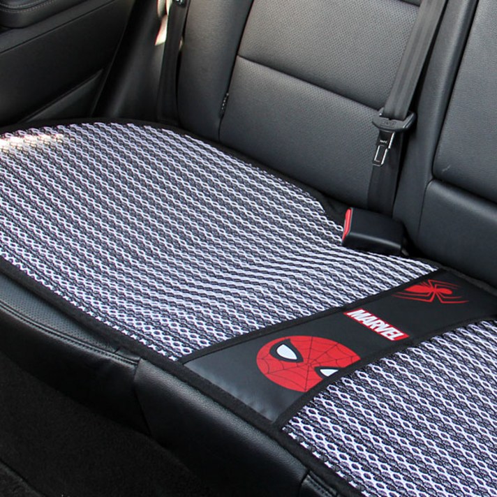 마블 히어로 쿨썸통풍 3인 차량용 방석, 스파이더맨, 1개