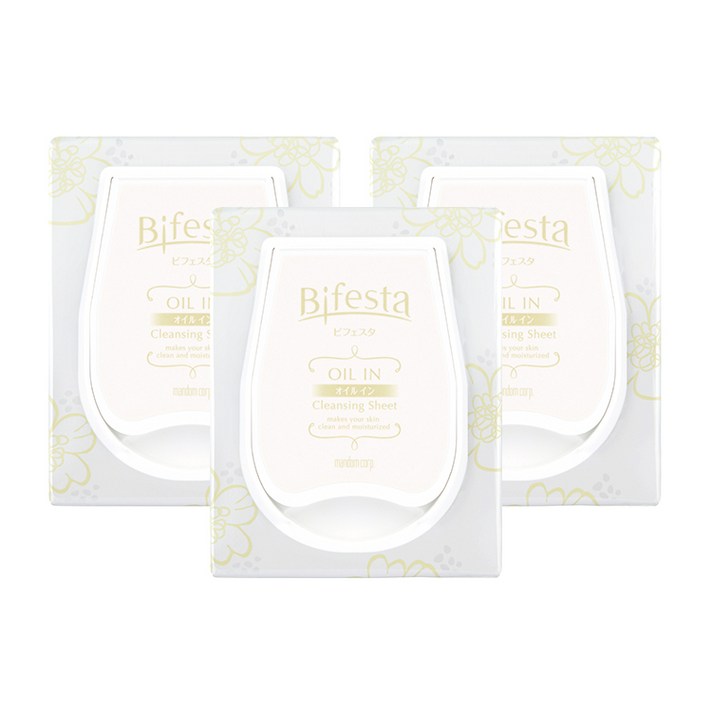비페스타 클렌징 시트 오일 인, 40매, 3개