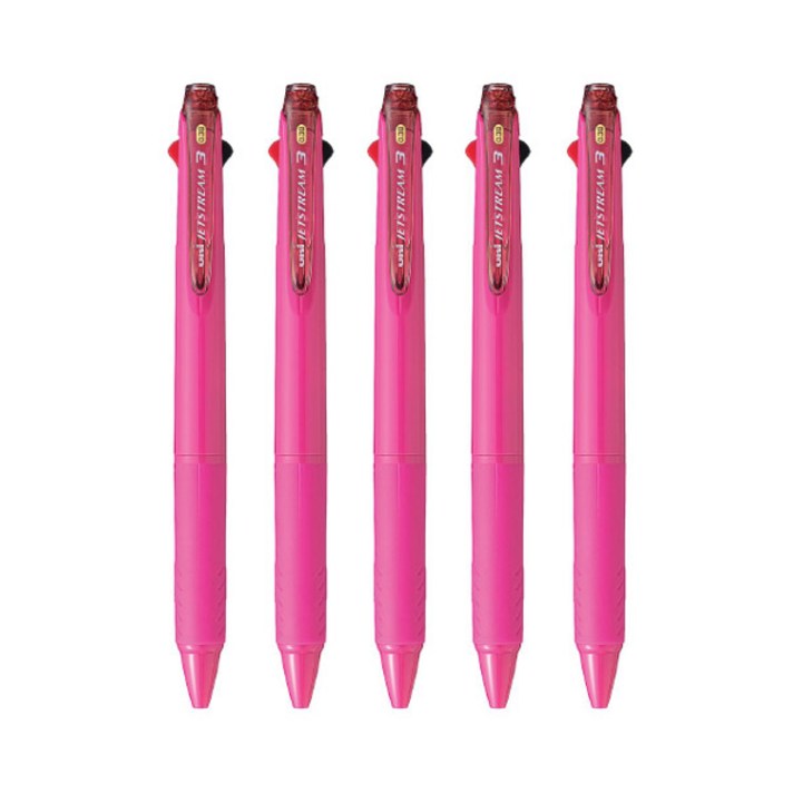 유니 제트스트림 3색 볼펜 0.38mm, RP, 5개입