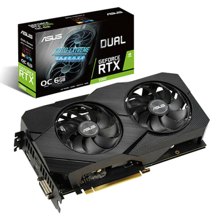 에이수스 DUAL 지포스 RTX 2060 그래픽카드 DUAL-RTX2060-O6G-EVO