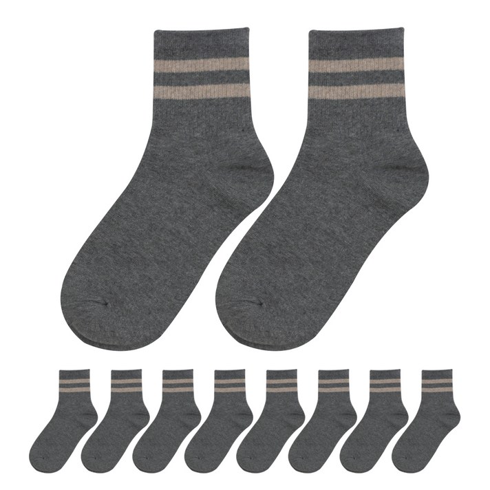 이지레그 여성용 다크컬러 투라인 밴드 양말 10켤레