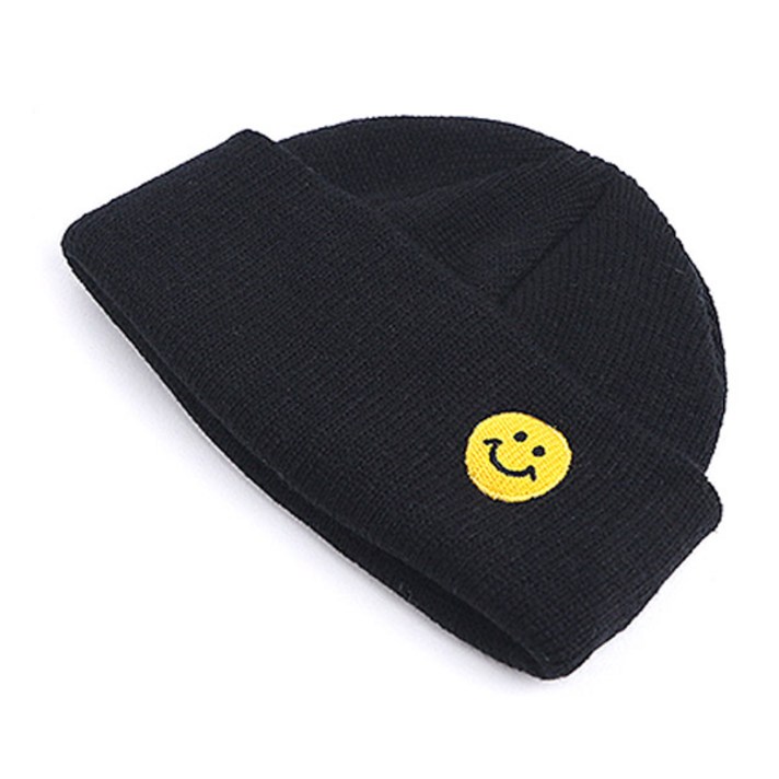 아이엠캡 스마일 패치 골지 숏비니