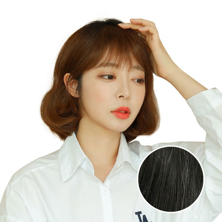 가발매니아 앞머리가발 에어뱅, 내츄럴블랙, 1개