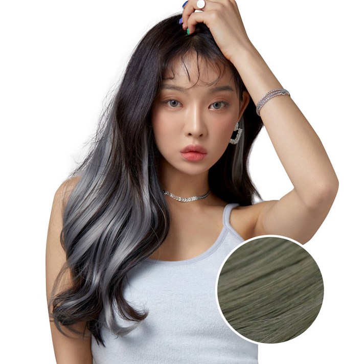 가발매니아 글램루즈 퍼스널컬러 붙임머리, 울프그레이, 3개