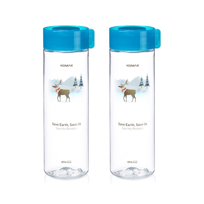 코멕스 지구를 위한 트라이탄 물병 2p, 순록, 550ml