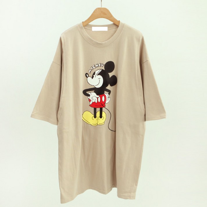 보리맘 프린팅 반팔 임부 수유티 id38