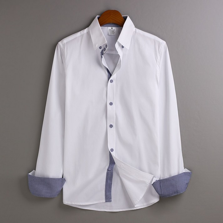 고스트리퍼블릭 남성용 커프 포인트 긴팔 셔츠 MSH-526