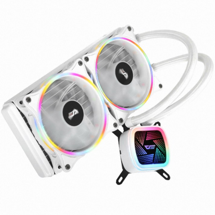 다크프래쉬 AZ 저소음 고성능 일체형 수랭 CPU 쿨러 TRACER DT240 RGB 화이트