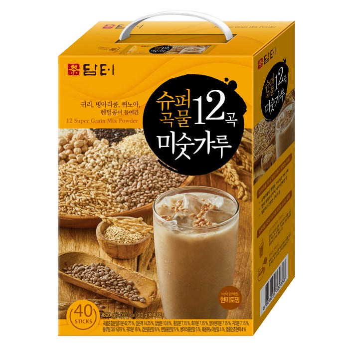 담터 슈퍼 곡물 12곡 미숫가루, 20g, 40개