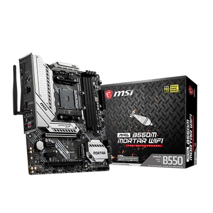 MSI MAG B550M 박격포 WIFI AMD CPU용 메인보드, B550M MORTAR WIFI