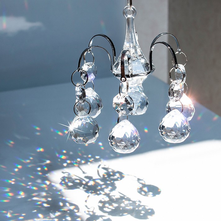 
                                                        모던앳 크리스탈 샹들리에 썬캐쳐 인테리어 모빌, 투명
                                                    