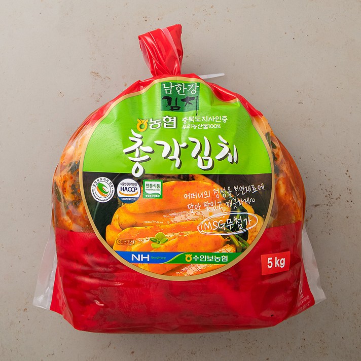 남한강김치 충북인증 우리농산물로 만든 총각김치, 5kg, 1개