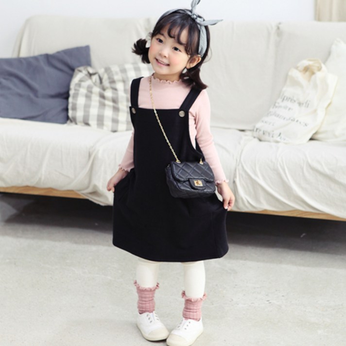 초코몽 여아용 블리 멜빵 원피스