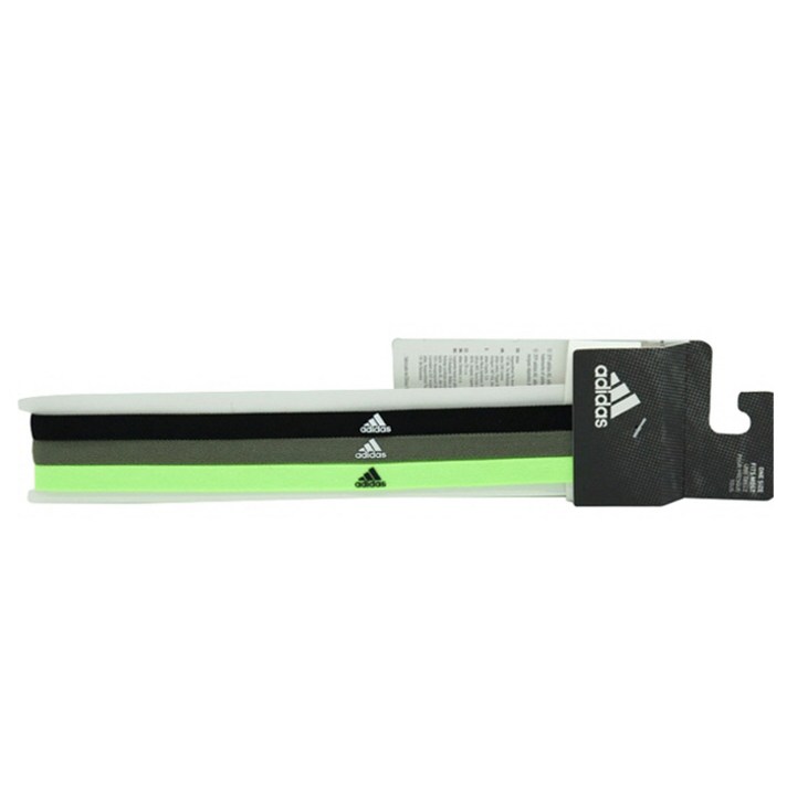 아디다스 3PP 헤드밴드 GE2009 3p, 블랙, 그린