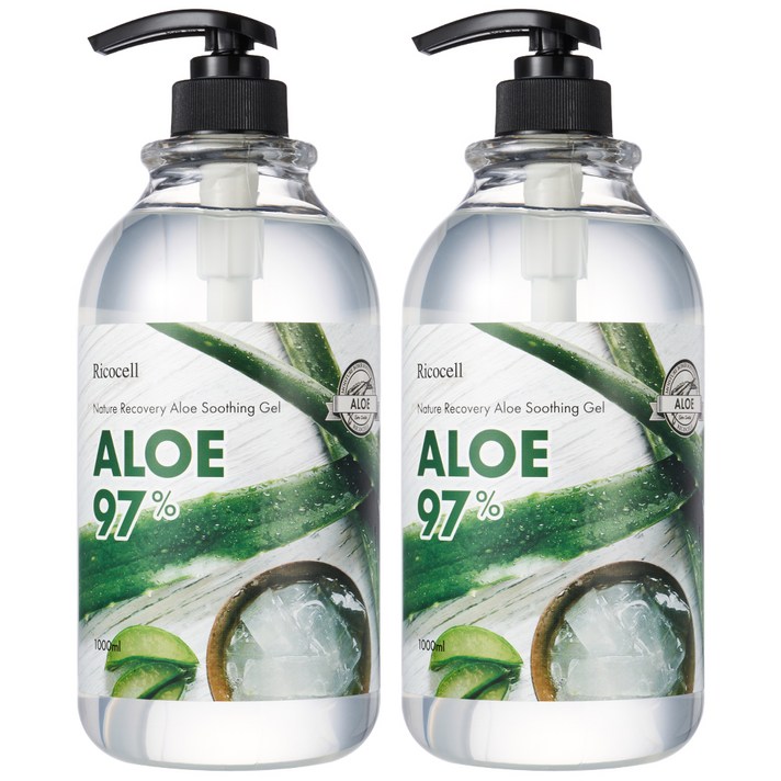 리코셀 알로에 수딩젤 대용량, 1000ml, 2개