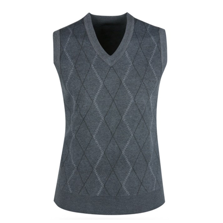 레드볼트 남성용 아가일 브이넥 니트 조끼 RM20A301