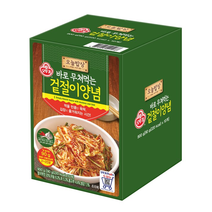 오뚜기 바로 무쳐먹는 겉절이양념, 90g, 10개