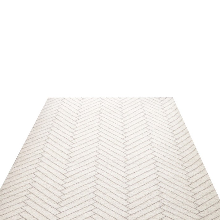 제이픽스 현관 코일매트 1200 x 1500 mm, 헤링본 화이트, 1개