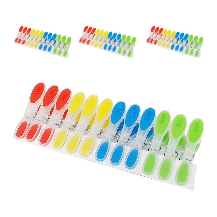 컬러풀 빨래집게 4종 x 3p 세트, 4세트