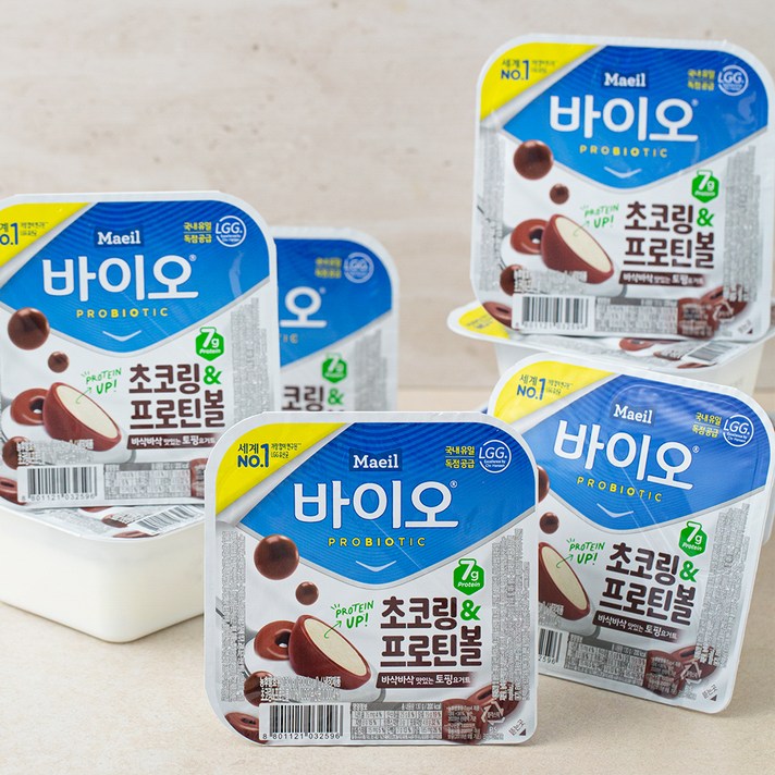 매일 바이오 토핑 초코링&프로틴볼, 130g, 12개