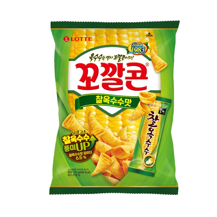 꼬깔콘 찰옥수수맛, 120g, 12봉