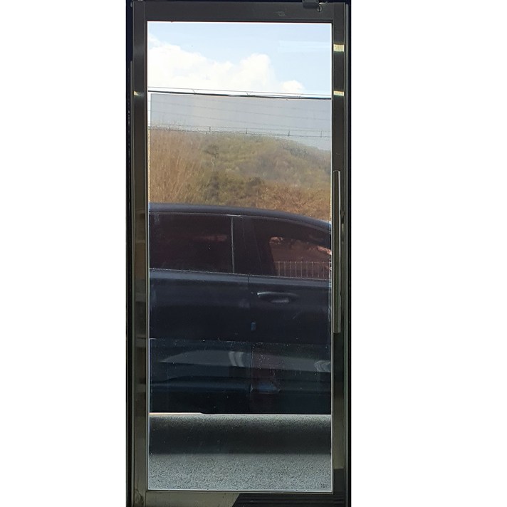 여유 무점착 간편시공 사생활보호 자외선차단 단열필름, 투명진블랙