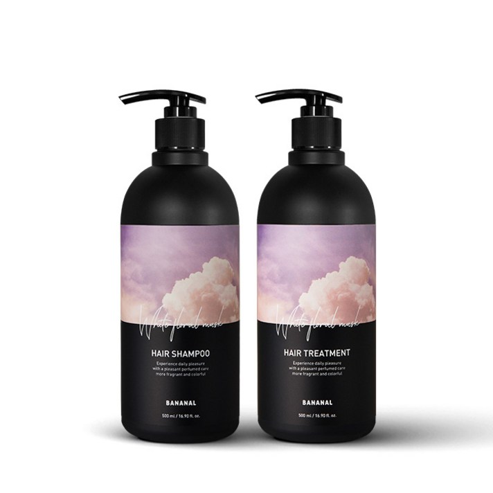 바나날 샴푸 앤 트리트먼트 세트 화이트 플로랄 머스크, 1세트