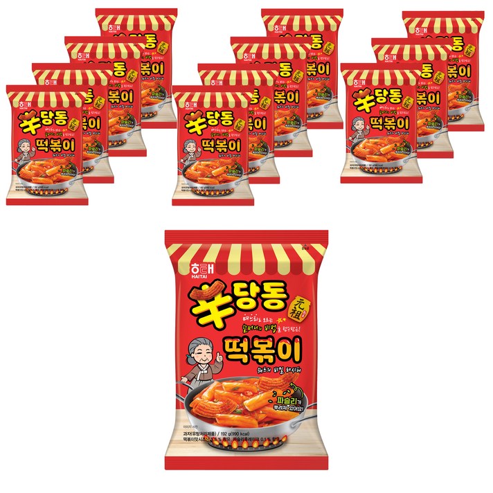 해태제과 신당동 떡볶이 과자, 192g, 12개