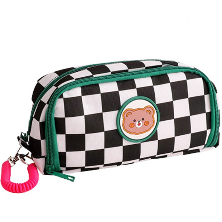 씨티컴퍼니 체스 대용량 필통, 블랙, 1개