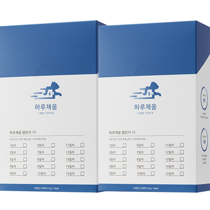 프로젝트21 하루채움 고양이 간식 종합영양제 12g, 15p, 2개, 면역력 강화, 가자미맛