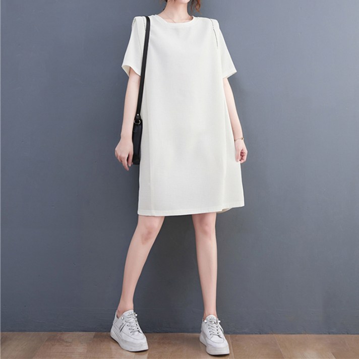 아뗄릭 카리테스 스티치 박스핏 미니 원피스 02505 빅사이즈 포함