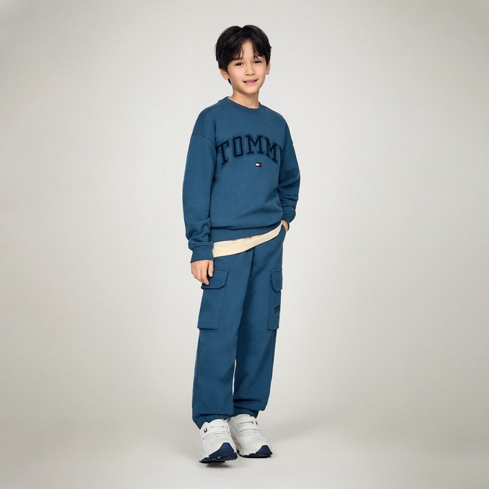 타미힐피거 남아용 바시티 카고 스웨트팬츠