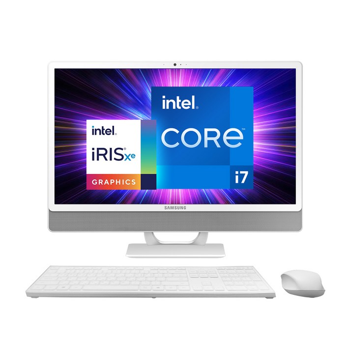 삼성전자 올인원 PC DM530ADA-L78AW (11세대 인텔 i7-1165G7 60.5cm), WIN10, RAM 8GB + 8GB, SSD 512GB + HDD 1TB