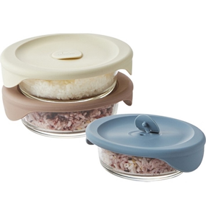 락앤락 바로한끼 햇쌀밥용기 355ml x 3종 세트, 1세트, 밥용기 3종