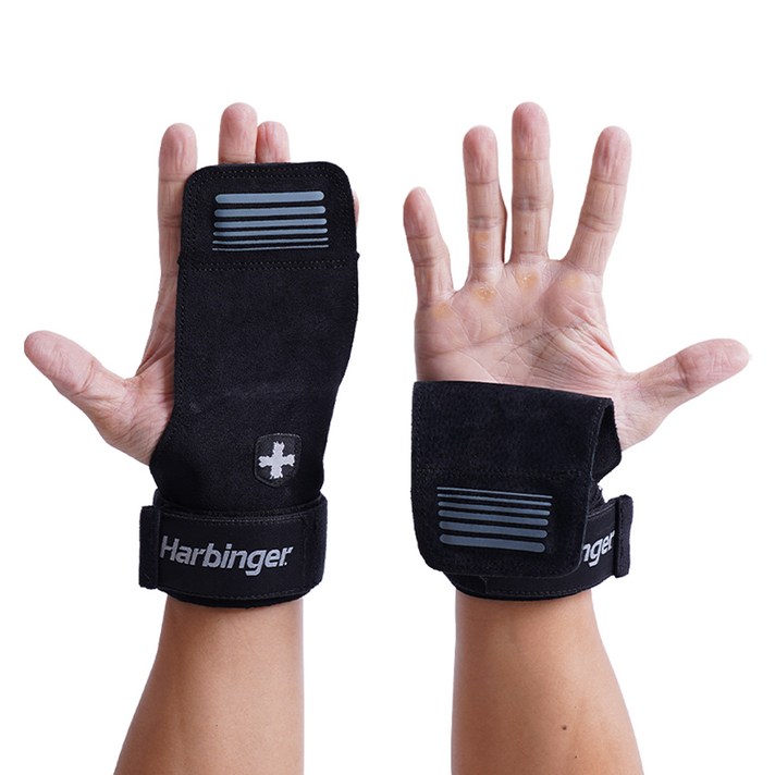 하빈져 리프팅 그립 헬스 스트랩 양손세트, 블랙