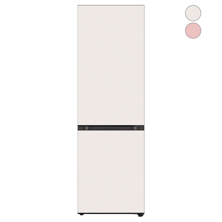  [색상선택형]LG 모던엣지 냉장고 오브제컬렉션 글라스 344L Q342AAA133, Q342GBB133S, 베이지(상단) + 베이지(하단) 