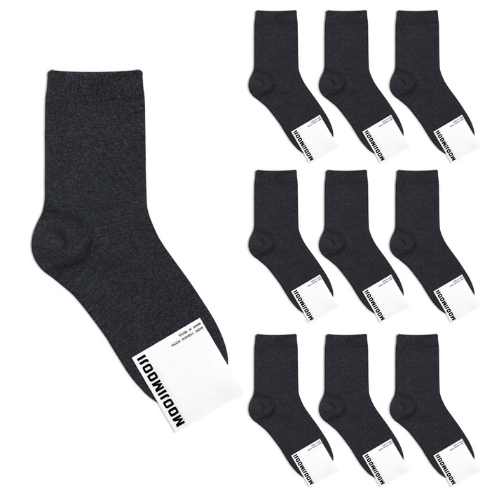 박군 여성용 무지 패션 양말 10족 세트