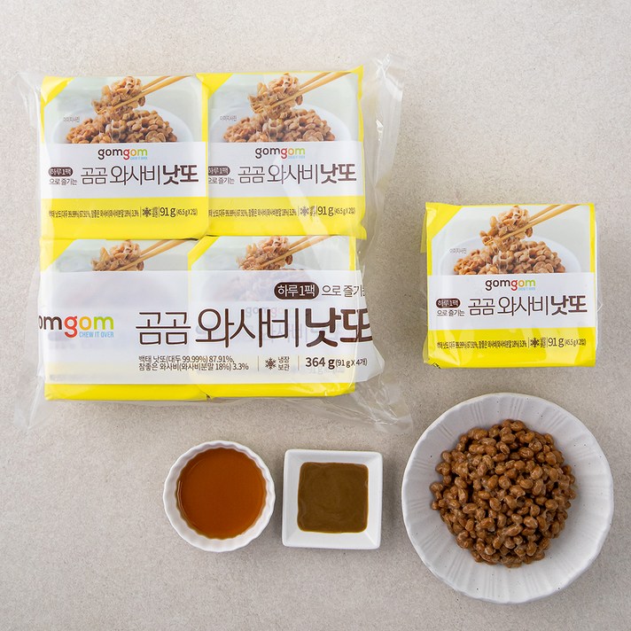 곰곰 와사비낫또, 45.5g, 8개입