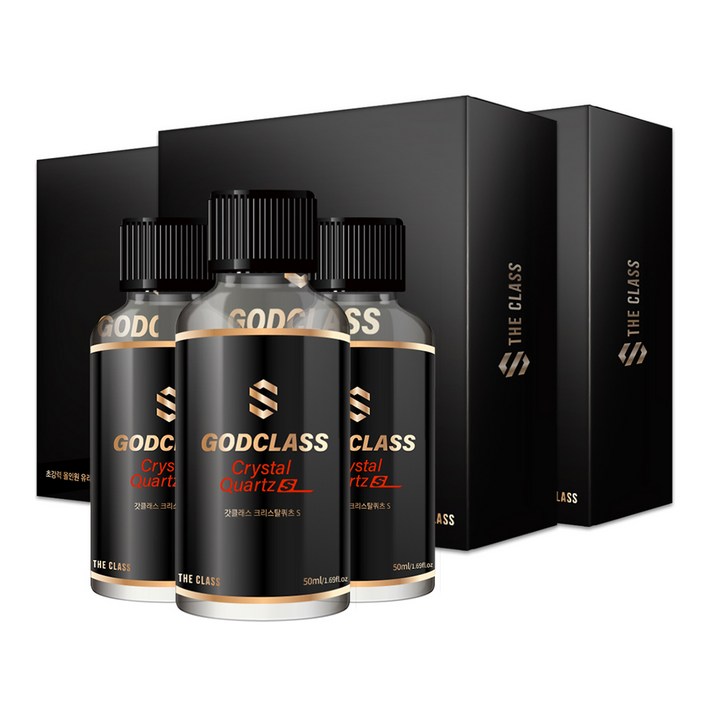  더클래스 갓클래스 크리스탈 쿼츠 에스 유리막 코팅제, 3개, 50ml 