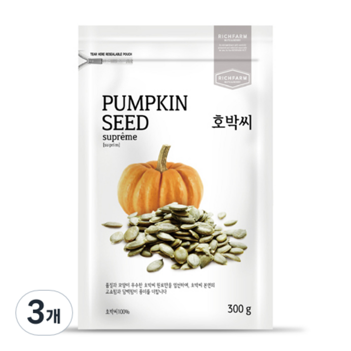 리치팜너트 호박씨, 300g, 3개
