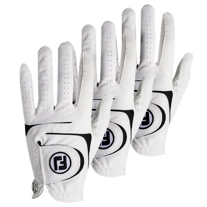 
                                                        풋조이 남성용 2019 NEW 웨더소프 볼마커 골프장갑 왼손용 3p 66477, 화이트
                                                    