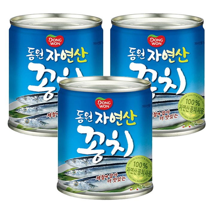 동원 꽁치 원터치 통조림, 230g, 3개