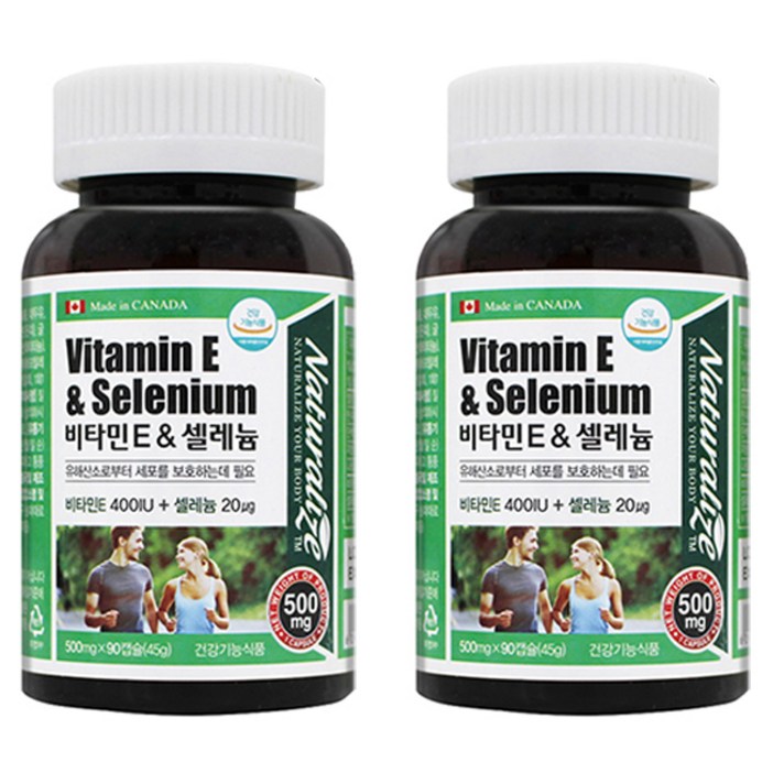 네추럴라이즈 비타민E & 셀레늄, 90정, 2개