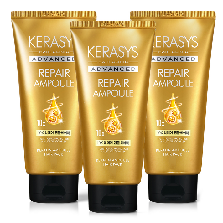 케라시스 어드밴스드 10x 리페어 앰플 헤어팩, 300ml, 3개
