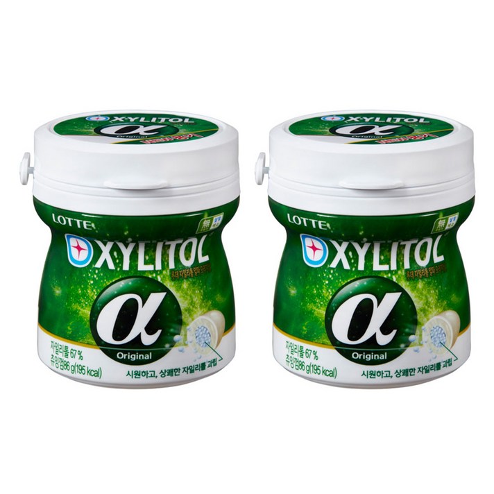 롯데 자일리톨 알파 오리지날, 86g, 2개